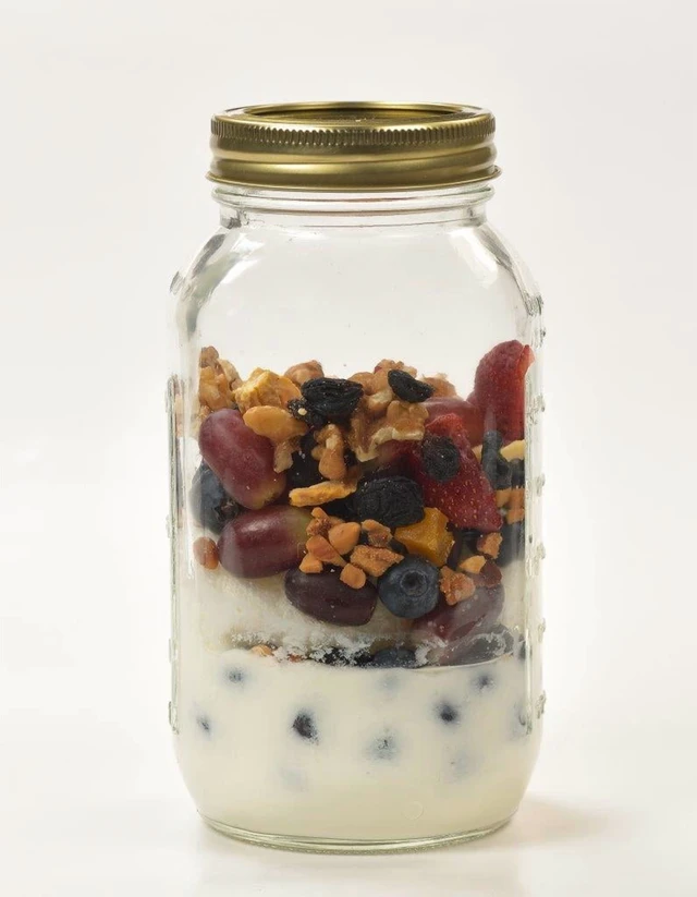 Alt view image 3 of 6 - Mainstays 32 oz Regular Mouth Quart Mason Jars with Lids and Rings, 12-Pack for Home Canning and Fermenting