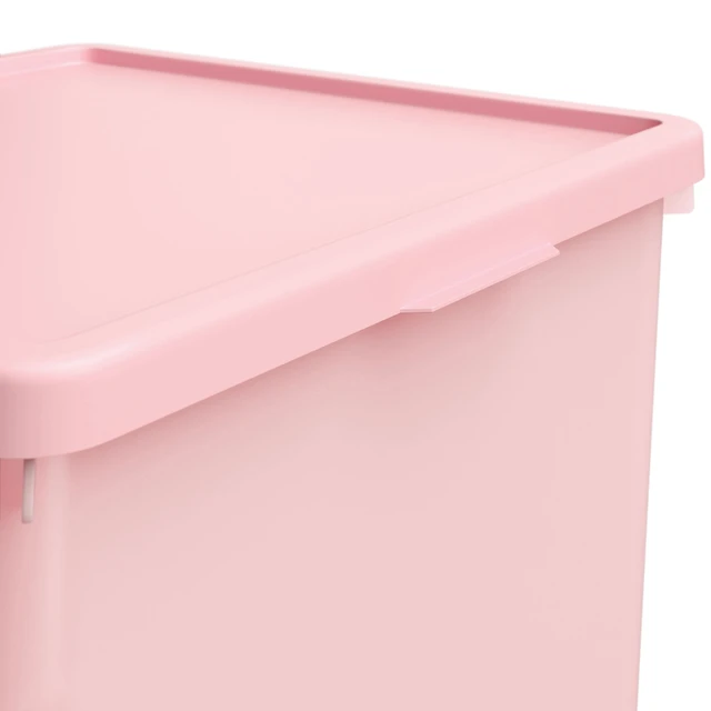 Alt view image 2 of 7 - Mainstays Kids Large Plastic Storage Bin with Lid, Pink