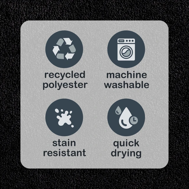 Alt view image 2 of 6 - Mainstays Basic Polyester Bath Rug, 24in x 40in, Black