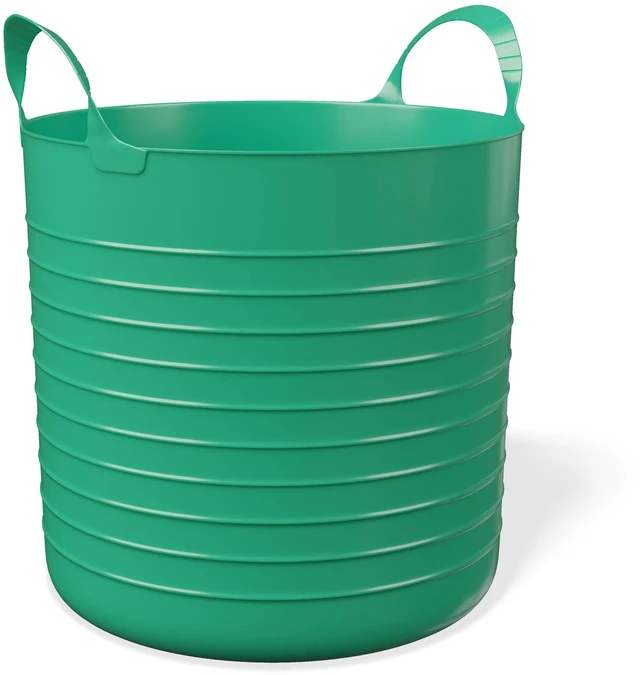 Main image of Mainstays Kids 10gal Large Plastic Flex Storage Basket, Green