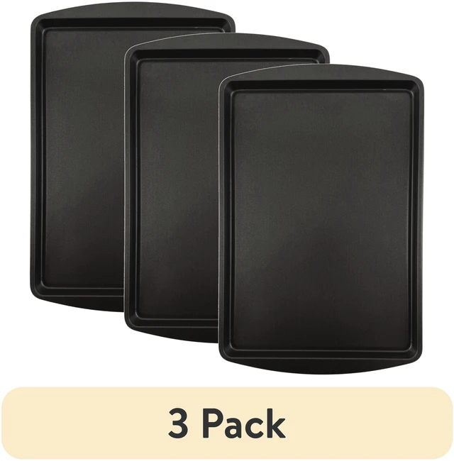 Main image of Mainstays Nonstick 9x13 Cookie Sheet Bakeware Pan (3-Pack)