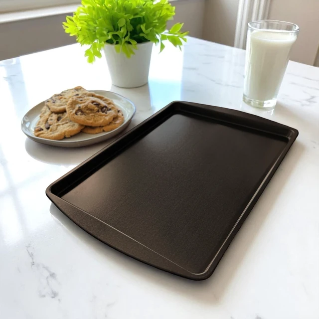 Alt view image 2 of 6 - Mainstays Nonstick 9x13 Cookie Sheet Bakeware Pan (3-Pack)