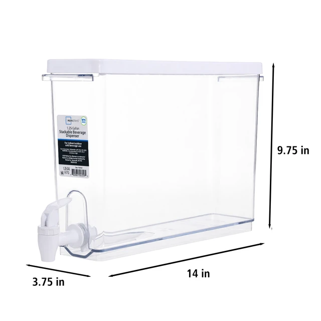 Alt view image 6 of 7 - Mainstays 1.25gal Clear Drink Dispenser for Chilled Drinks and Refrigerator Storage