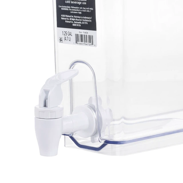 Alt view image 3 of 7 - Mainstays 1.25gal Clear Drink Dispenser for Chilled Drinks and Refrigerator Storage
