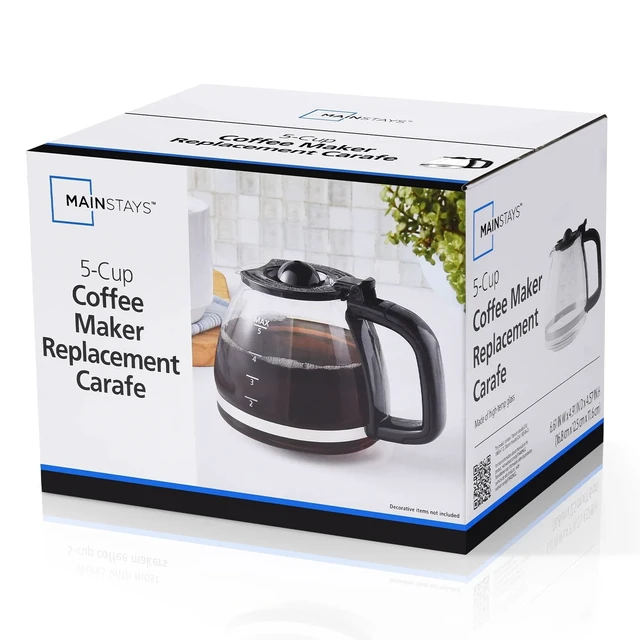 Alt view image 6 of 6 - Mainstays 5-Cup Replacement Carafe for Coffee Makers, Plastic and Glass