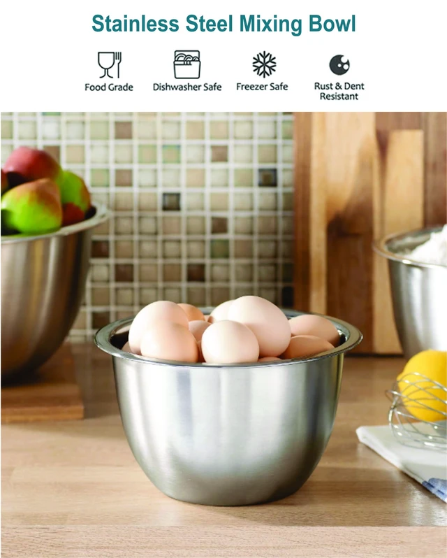 Alt view image 6 of 6 - Mainstays 3-Quart Stainless Steel Mixing Bowl