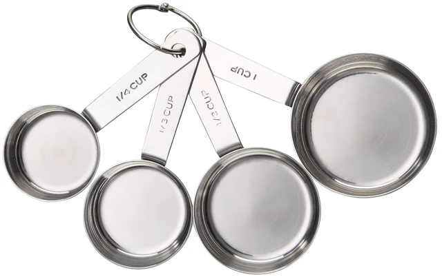 Main image of Mainstays Stainless Steel 4-Piece Nesting Measuring Cups
