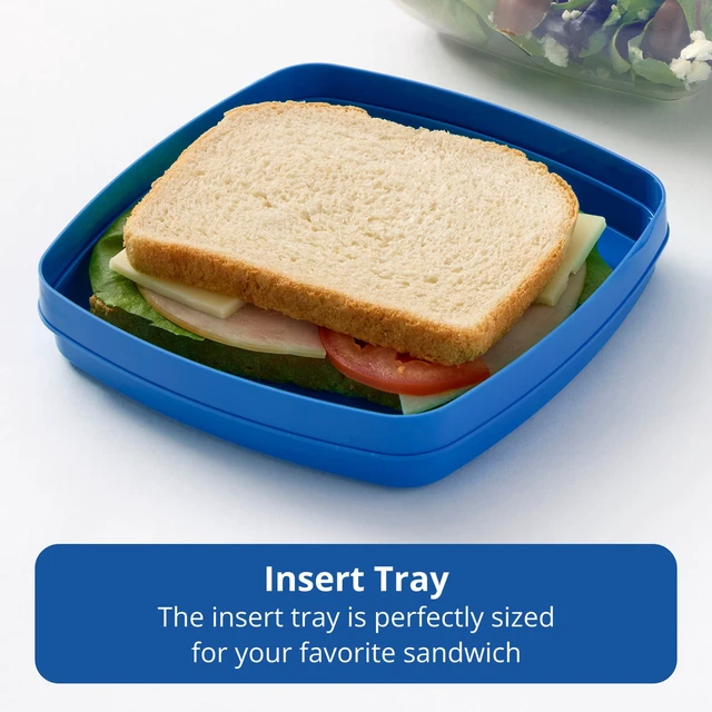 Alt view image 2 of 6 - Rubbermaid Pack & Go 6.78cups/1.72quarts Salad and Sandwich Meal Prep Container with Secure Seal Lid