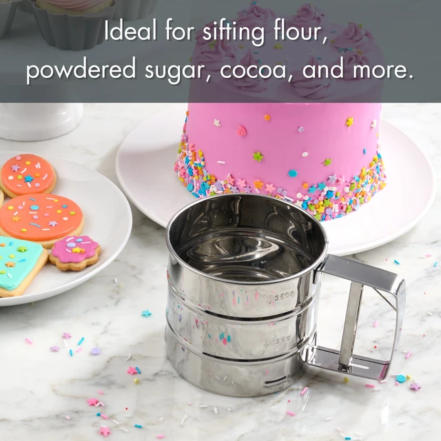 Alt view image 2 of 6 - Mainstays Stainless Steel Flour Sifter