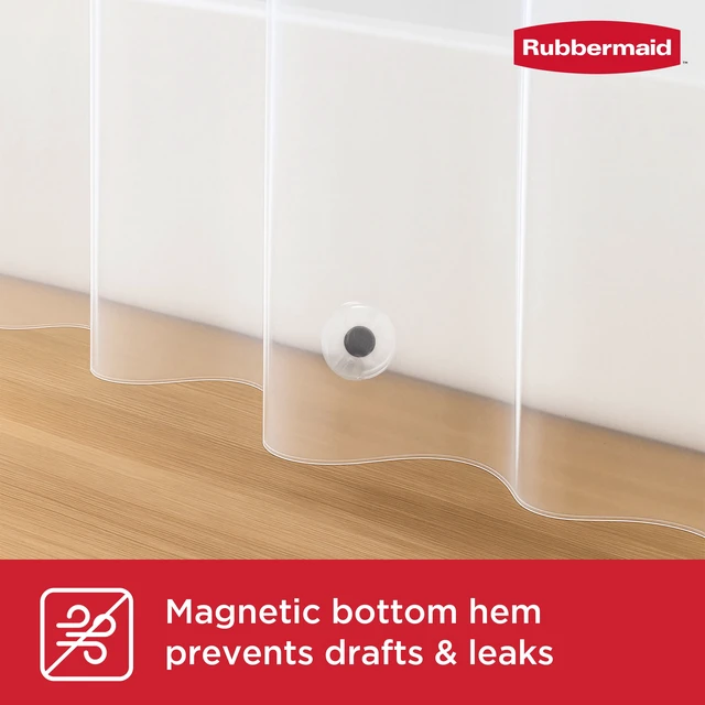 Alt view image 2 of 5 - Rubbermaid Clear Heavyweight PEVA Shower Curtain Liner 70" x 72" Waterproof BPA-Free