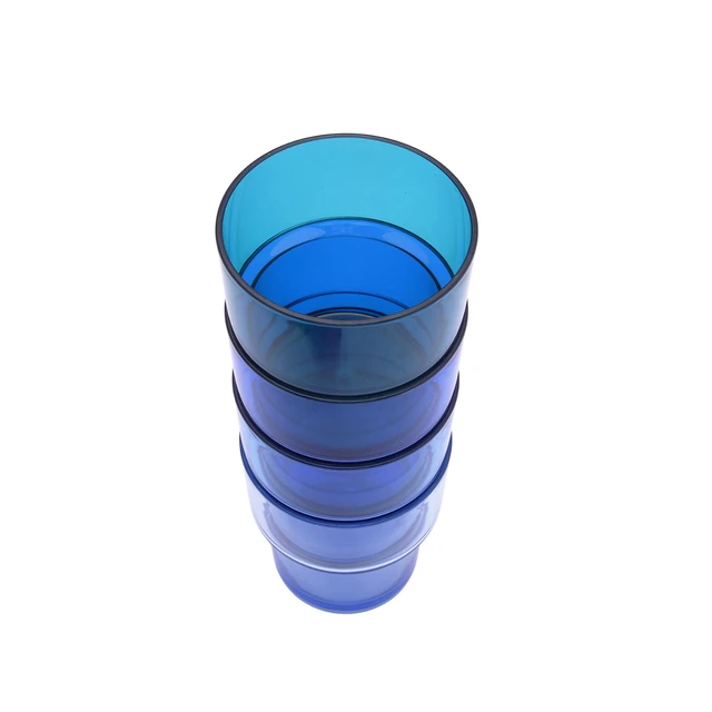 Alt view image 5 of 6 - Mainstays 3-Quart Blue Acrylic Pitcher with 14-Ounce Stackable Tumbler Set
