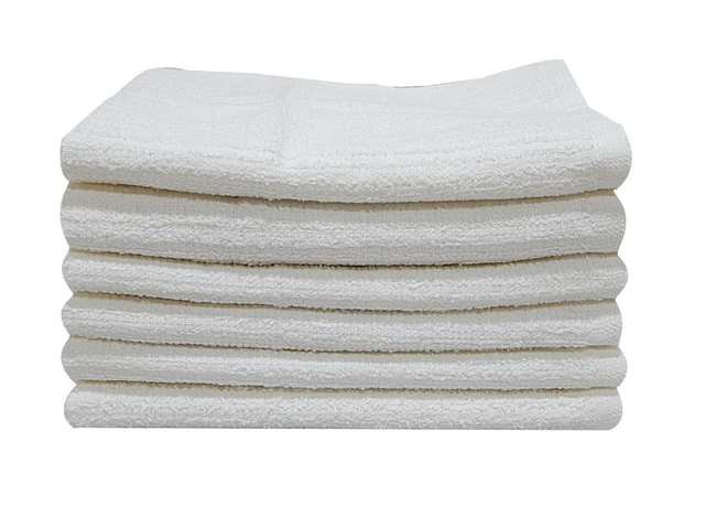 Alt view image 3 of 4 - Mainstays 6-Piece Bar Mop Kitchen Towel Set, White