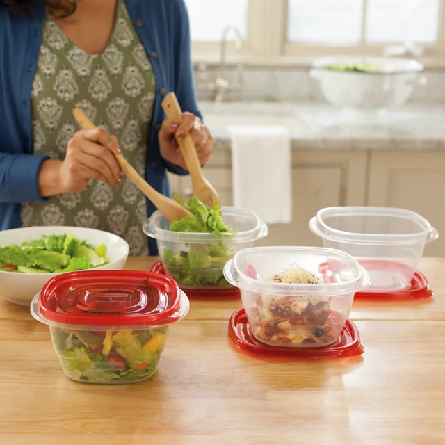 Alt view image 4 of 6 - Rubbermaid TakeAlongs Deep Square Food Storage Container, 4-Pack