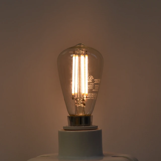 Alt view image 4 of 6 - Better Homes & Gardens ST12 LED Light Bulb, E12 Candelabra Base, Soft White, Dimmable, 5W 60W Equivalent, 2 Pack CA