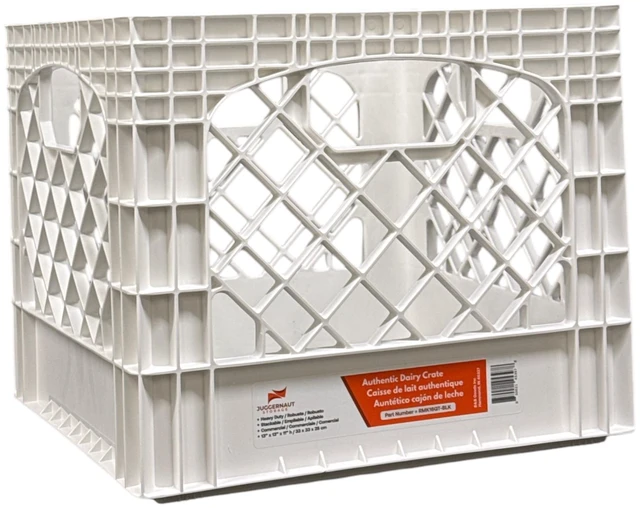 Main image of Juggernaut Storage 16QT Heavy-Duty Plastic Square Milk Crate White