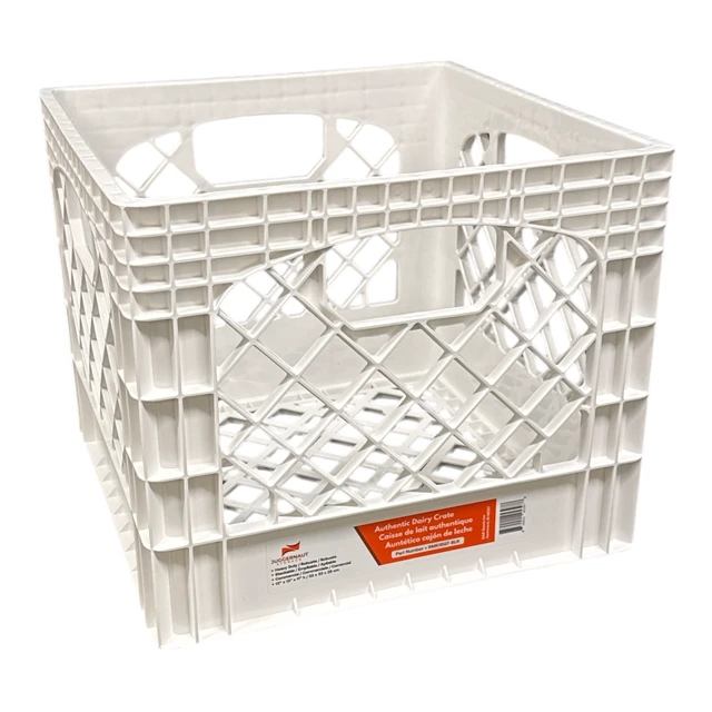 Alt view image 3 of 6 - Juggernaut Storage 16QT Heavy-Duty Plastic Square Milk Crate White