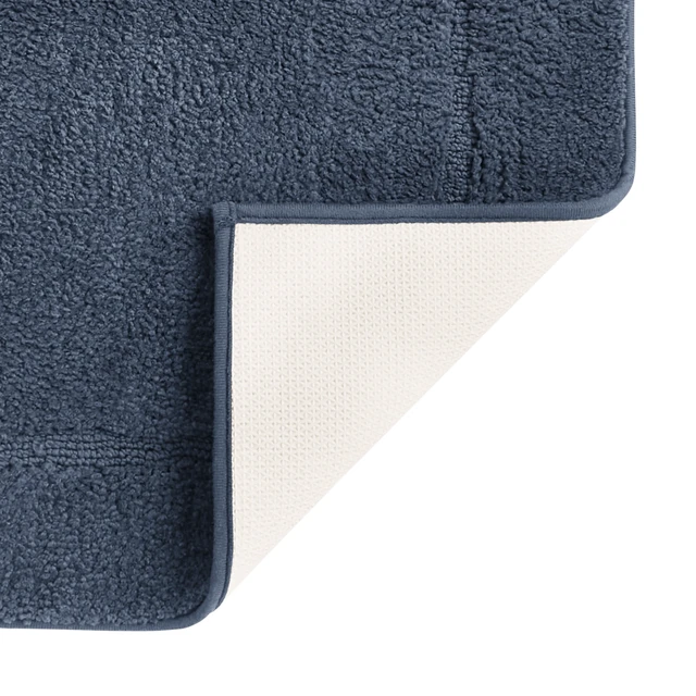 Alt view image 4 of 5 - Mainstays Soft Touch 2-Piece Bath Rug Set, Navy Polyester Tufted, 20" x 30" & 17" x 24"