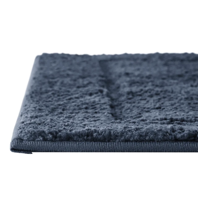 Alt view image 3 of 5 - Mainstays Soft Touch 2-Piece Bath Rug Set, Navy Polyester Tufted, 20" x 30" & 17" x 24"