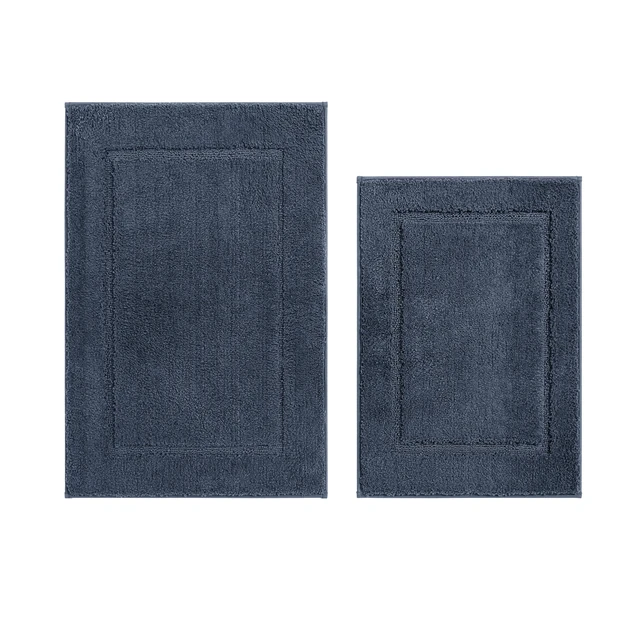 Alt view image 5 of 5 - Mainstays Soft Touch 2-Piece Bath Rug Set, Navy Polyester Tufted, 20" x 30" & 17" x 24"