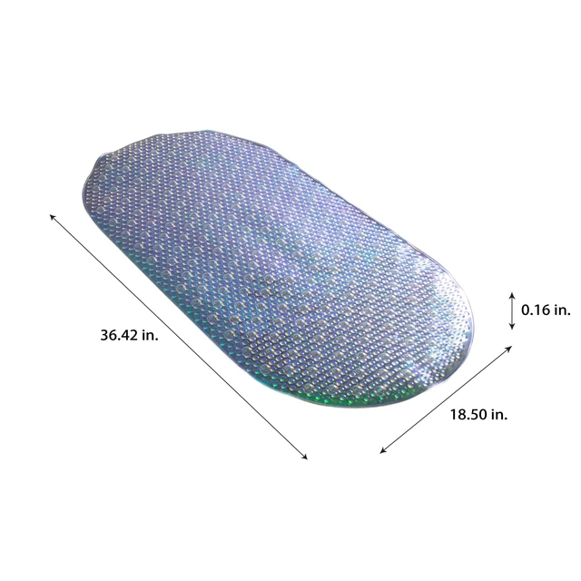 Alt view image 4 of 5 - Bath Bliss Jumbo Soft PVC Bath Rug, 36" x 18.1", Iridescent