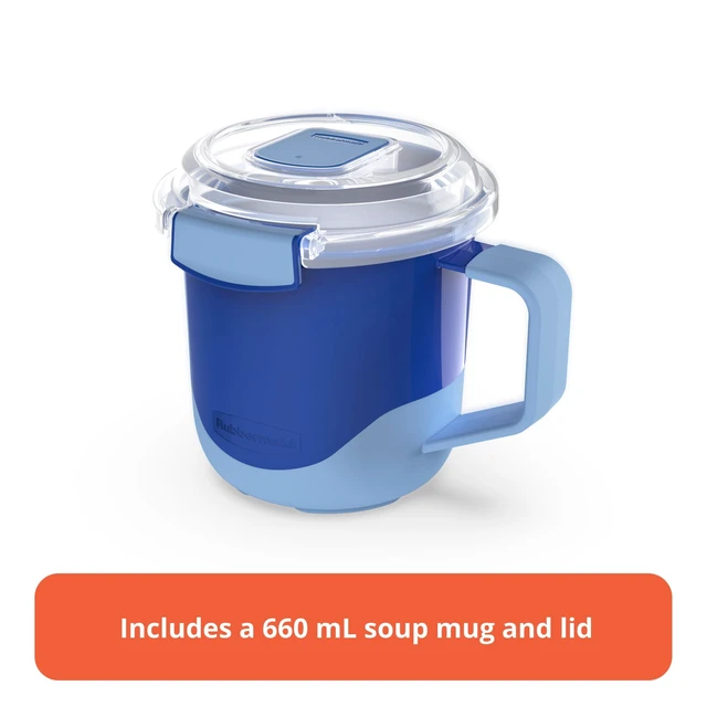 Alt view image 5 of 6 - Rubbermaid Pack & Go 2.76 Cups 0.7 Quart Microwave-Safe Soup Mug, Leakproof Meal Prep Container, Dishwasher and Microwave Safe