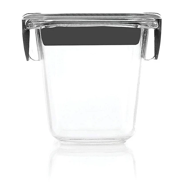 Alt view image 5 of 5 - Rubbermaid Brilliance 2pk 0.5Cup Food Storage Containers, Leakproof, Stackable, Airtight, Microwave & Freezer Safe