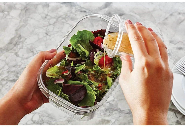 Alt view image 3 of 5 - Rubbermaid Brilliance 2pk 0.5Cup Food Storage Containers, Leakproof, Stackable, Airtight, Microwave & Freezer Safe