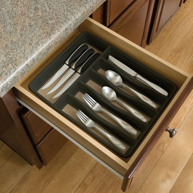 Alt view image 2 of 5 - Rubbermaid Silverware Organizer, Large, Grey
