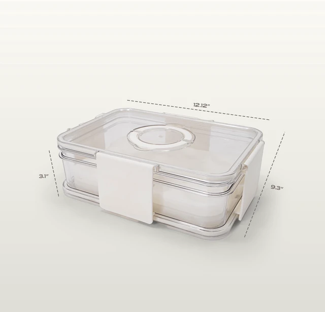 Alt view image 5 of 7 - Cook with Color 2-Level Egg Carrier with Ice Packs, 24-Egg Chilled Storage Container