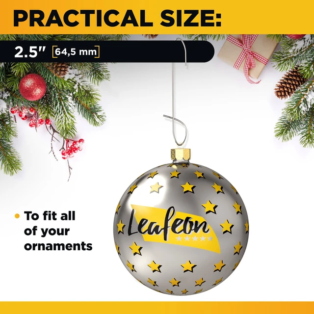 Alt view image 3 of 4 - 50 Pack Christmas Ornament Hooks, Silver