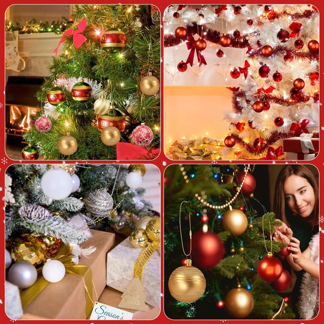 Alt view image 4 of 7 - DIYASY 300Pcs Gold Christmas Ornament String Hooks, Polyester Precut Hanging Ropes with Snap Fastener for Christmas Tree Decorations