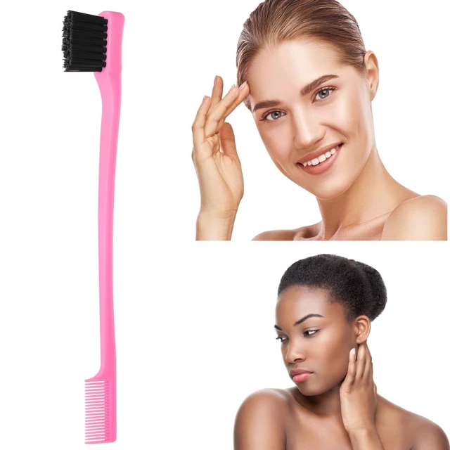 Alt view image 2 of 7 - Double Sided Edge Control Hair Brush, 6-Pack, Pink Purple Black