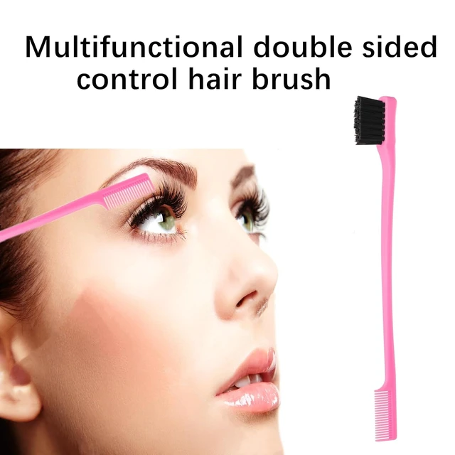 Alt view image 5 of 7 - Double Sided Edge Control Hair Brush, 6-Pack, Pink Purple Black