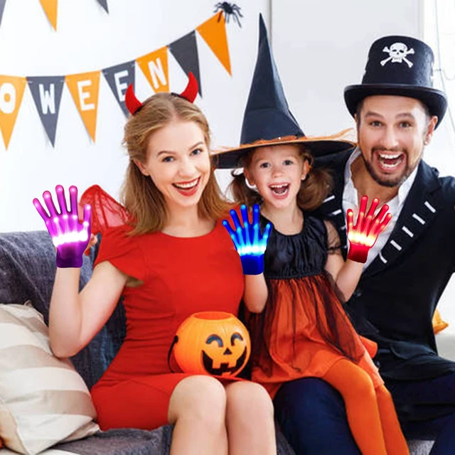 Alt view image 3 of 5 - COLEDRE 12 Colors LED Gloves for Kids Ages 5-12