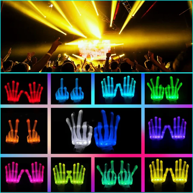 Alt view image 2 of 5 - COLEDRE 12 Colors LED Gloves for Kids Ages 5-12