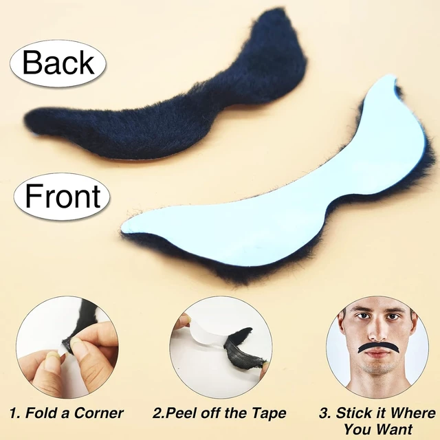 Alt view image 3 of 6 - KICNIC 60 Pcs Self Adhesive Fake Mustaches, 20 Designs for Costume Party