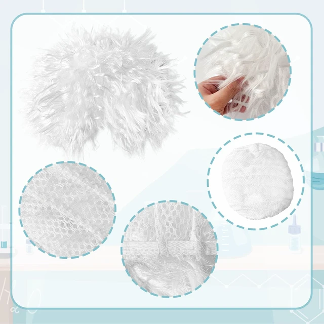 Alt view image 6 of 7 - Jnnzzggu 8PCS Old Man Mad Scientist Wig Set with Lab Glasses and Mustache Physicist Costume