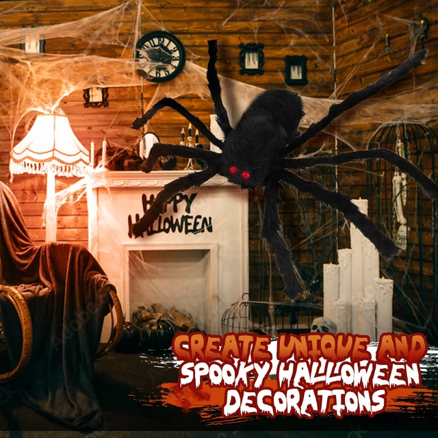 Alt view image 2 of 7 - Giant 6.6ft Furry Halloween Spider, Fake Spider Decor for Outdoor Indoor Yard Home Party, 1 Pack