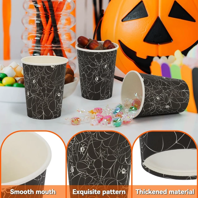 Alt view image 6 of 6 - ATFUNSHOP 30PCS Halloween Spiders Web Party Disposable Paper Cups 9OZ