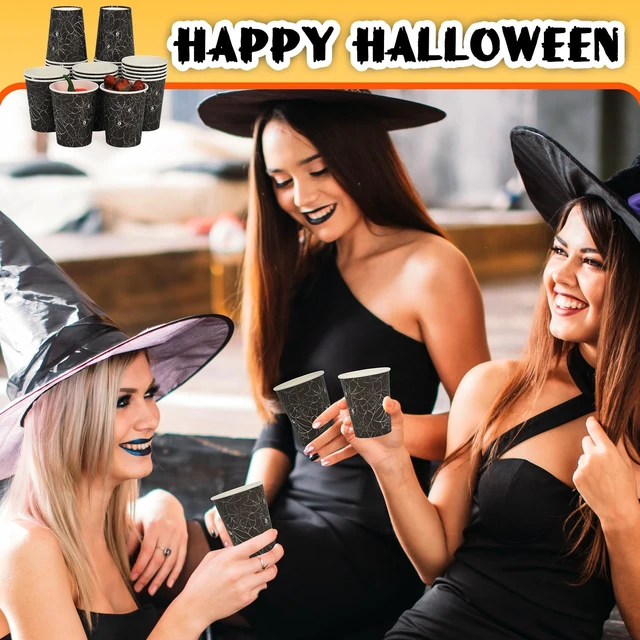 Alt view image 3 of 6 - ATFUNSHOP 30PCS Halloween Spiders Web Party Disposable Paper Cups 9OZ