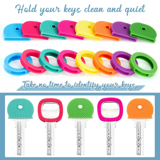 Alt view image 6 of 6 - Blulu 80 Pcs 1-Inch Colored Key Cap Cover Set, Rainbow Color