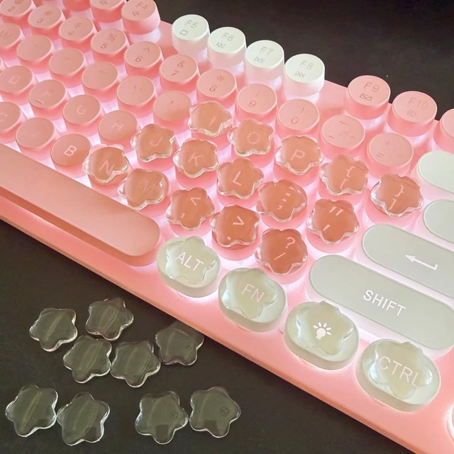 Alt view image 5 of 6 - 30pcs Flower Keycap for Long Nails, Glass Star Keyboard Sticker (Flower30)