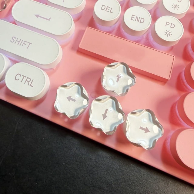 Alt view image 3 of 6 - 30pcs Flower Keycap for Long Nails, Glass Star Keyboard Sticker (Flower30)