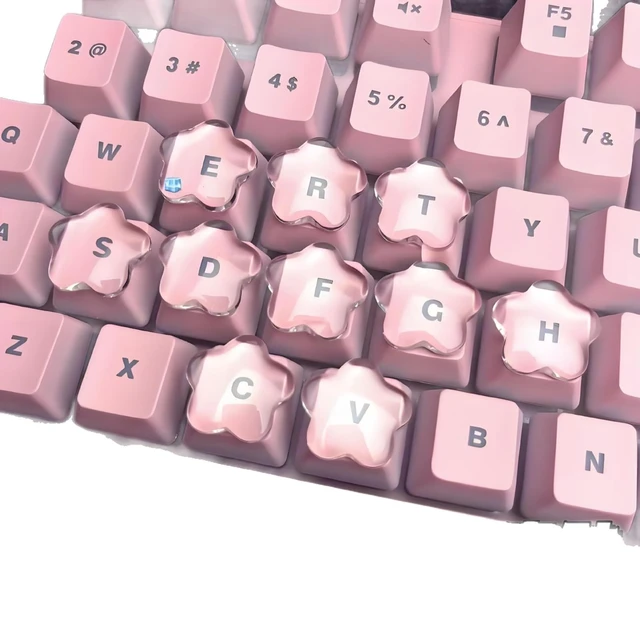 Alt view image 6 of 6 - 30pcs Flower Keycap for Long Nails, Glass Star Keyboard Sticker (Flower30)
