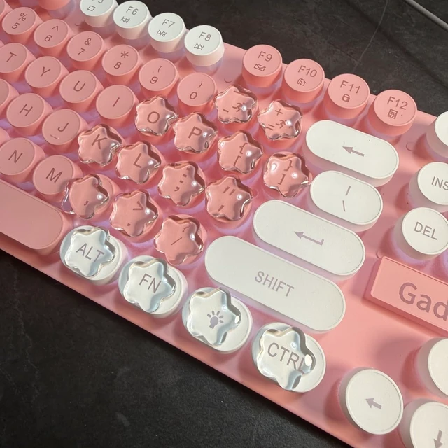 Alt view image 2 of 6 - 30pcs Flower Keycap for Long Nails, Glass Star Keyboard Sticker (Flower30)