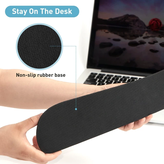 Alt view image 3 of 6 - Yolanda Memory Foam Keyboard Wrist Rest and Mouse Pad Set for Computer, Laptop, Home & Office