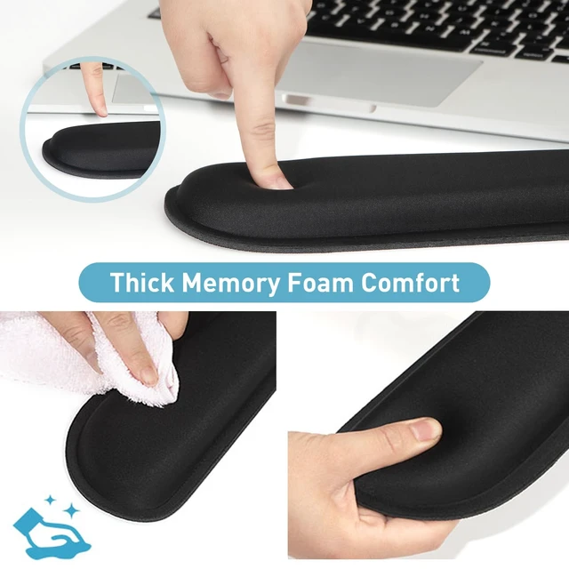 Alt view image 5 of 6 - Yolanda Memory Foam Keyboard Wrist Rest and Mouse Pad Set for Computer, Laptop, Home & Office