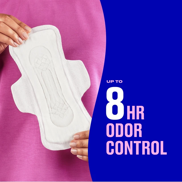 Alt view image 4 of 5 - Carefree Ultra Thin Super Long Pads without Wings, 28 Count