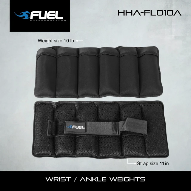 Alt view image 6 of 7 - Fuel Pureformance Adjustable Wrist/Ankle Weights 5lb Pair (10lb Total) with 6 Removable Weight Packs