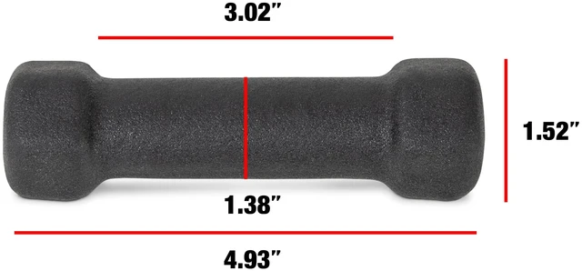 Alt view image 4 of 6 - CAP Barbell 1lb Black Neoprene Dumbbell Single